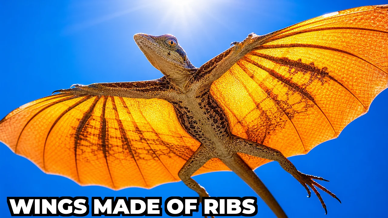 What Is the Lizard That Glides Using Its Own Ribs as Wings?