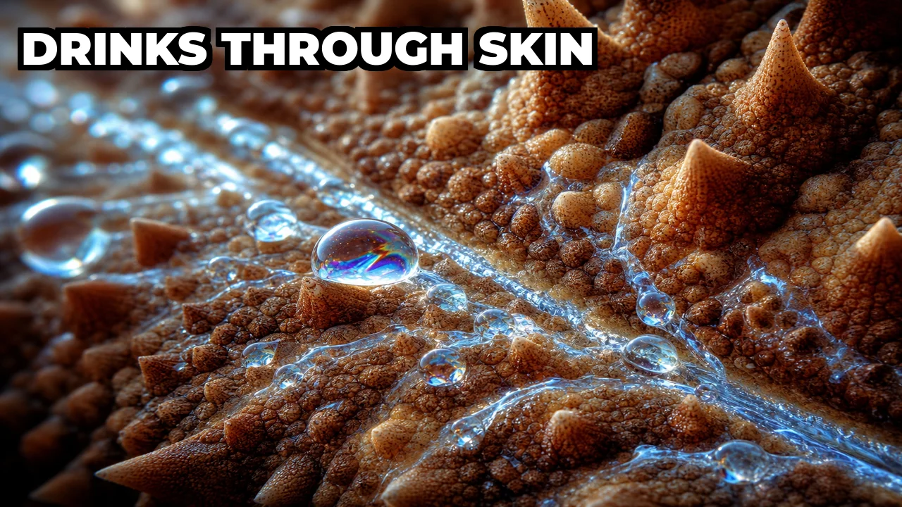 How Does the Thorny Devil Lizard Drink Water Through Its Skin?