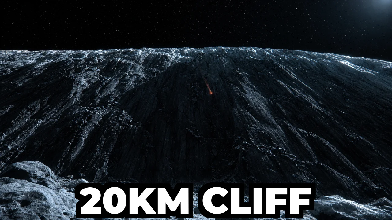 How Long Does It Take a Rock to Fall Off the Tallest Cliff in the Solar System?
